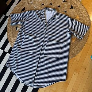 Striped Oversized Denim Dress